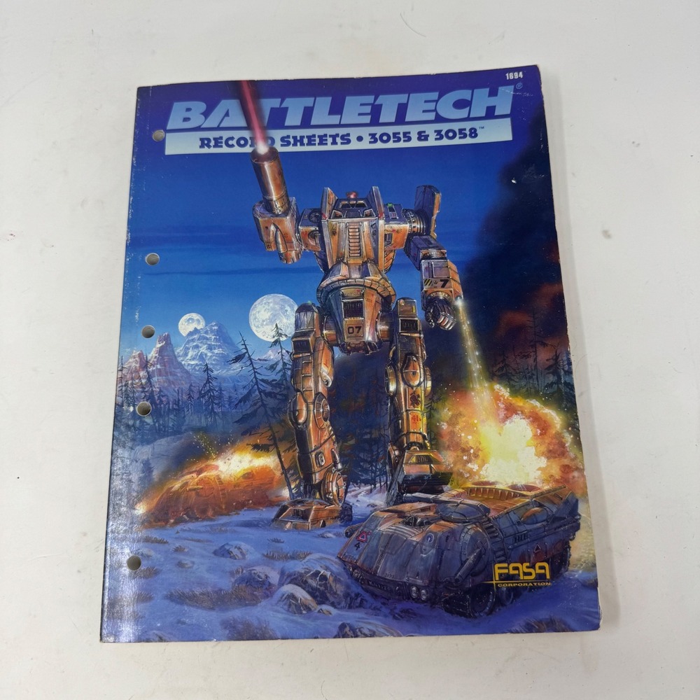 BattleTech Record Sheets 3055 & 3058 FASA‎ 1694 Sci-Fi Tabletop Wargame 1996